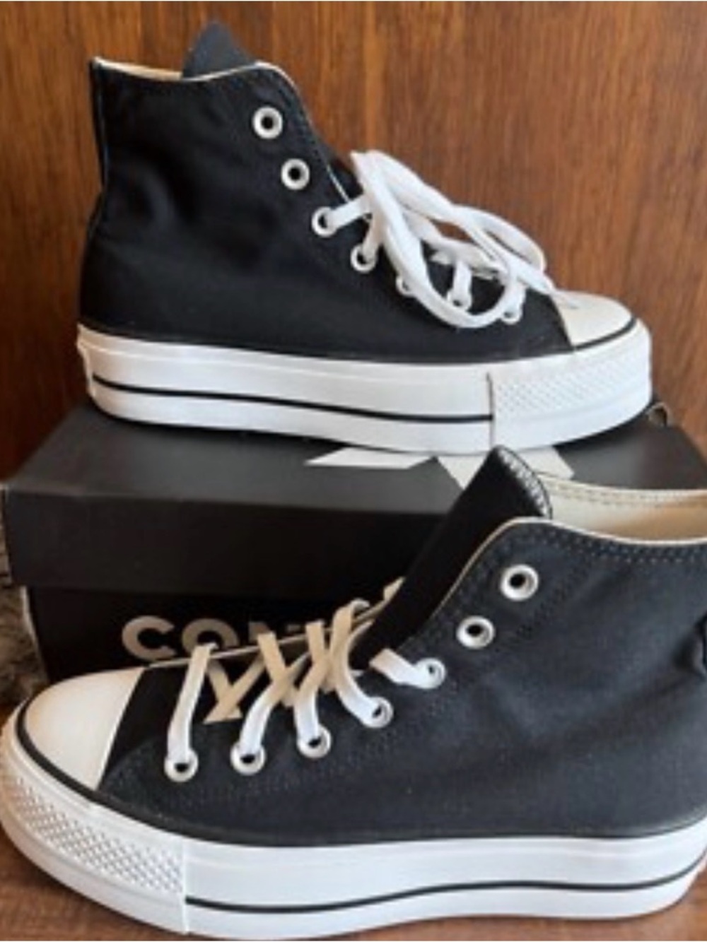 Converse Black High-Top Platform Sneakers